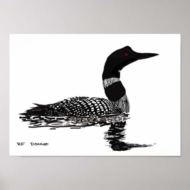 Poster Mão desenhada Loon (Frente)