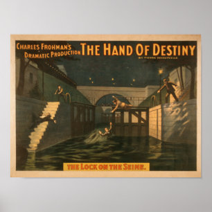 Póster Mão do destino "o fechamento no Seine River "