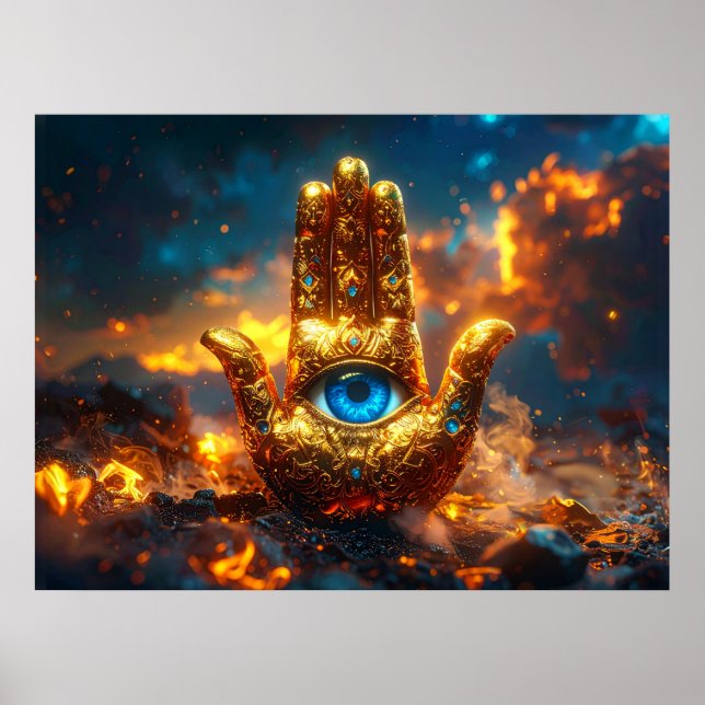 POSTER MÃO HAMSÁ - ZEN BUDISMO (Frente)