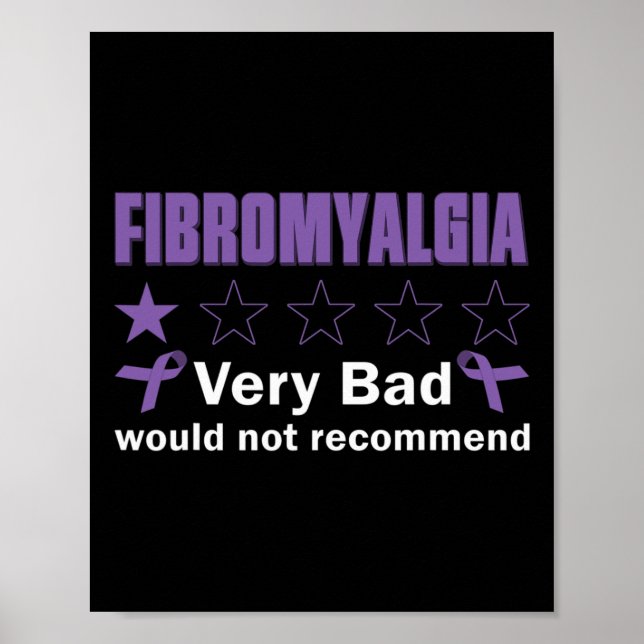 Poster Mão Mal Recomendaria Fibromialgia (Frente)