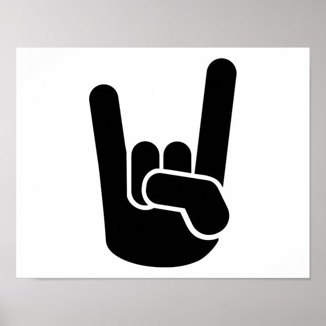 Poster Mão Rock Metal (Frente)