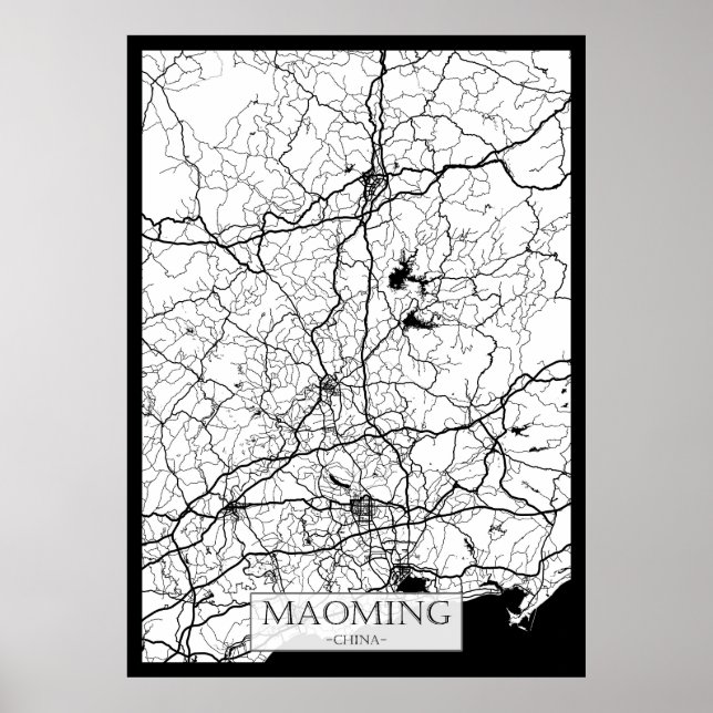 Poster Maoming China City Map (Frente)