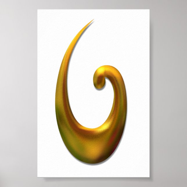 Poster Maori Fish Hood - Dourado (Frente)