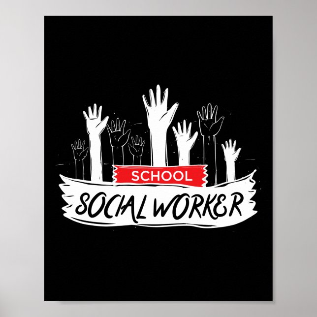 Poster Mãos ao Trabalhador Social Escolar (Frente)