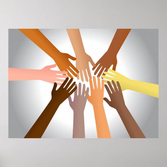 Póster Mãos Coloridas (Frente)