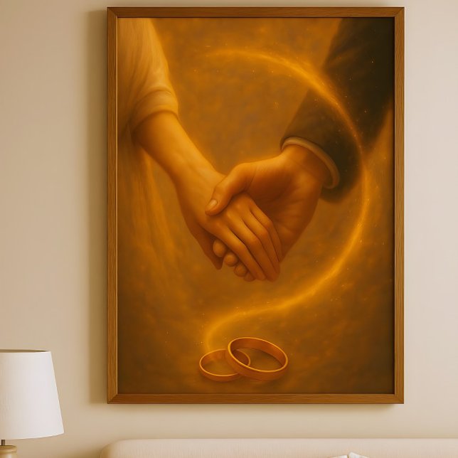 Poster Mãos da Eternidade – Arte Celestial de Casamento (Criador carregado)