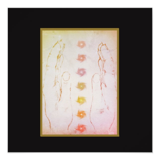 Póster Mãos de cicatrização (Frente)