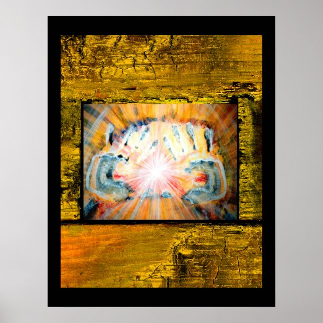 Póster Mãos de cicatrização (Frente)