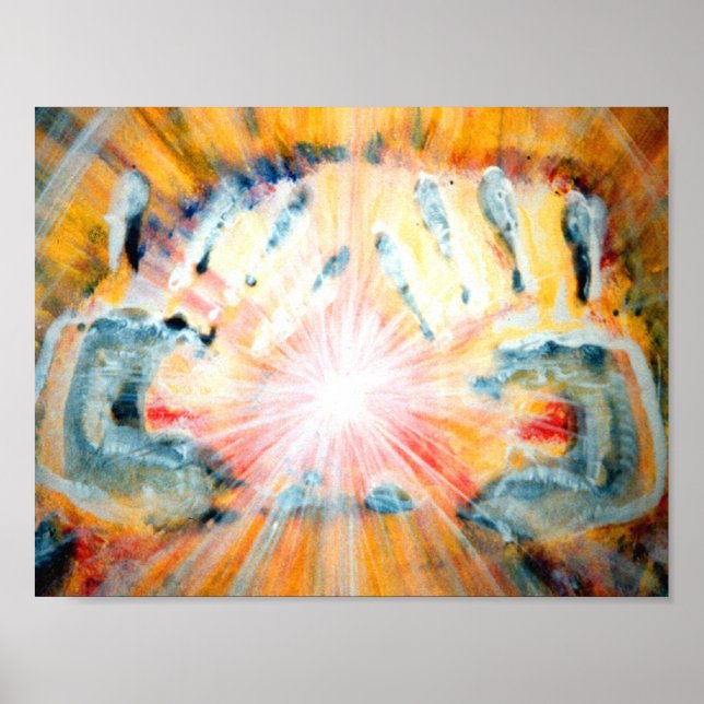 Póster Mãos de cicatrização (Frente)