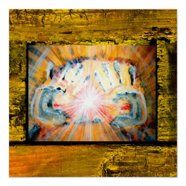 Póster Mãos de cicatrização (Frente)