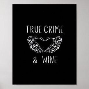 Poster Mãos De Esqueleto Do Crime E Do Vinho