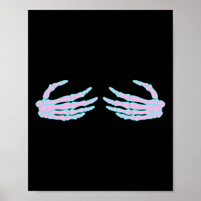 Poster Mãos de Esqueleto no Seio de S  (Frente)