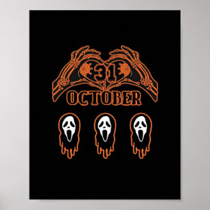 Poster Mãos De Esqueleto Para O Halloween Clássico