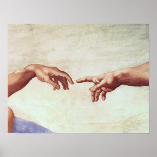 Póster Mãos de Michelangelo