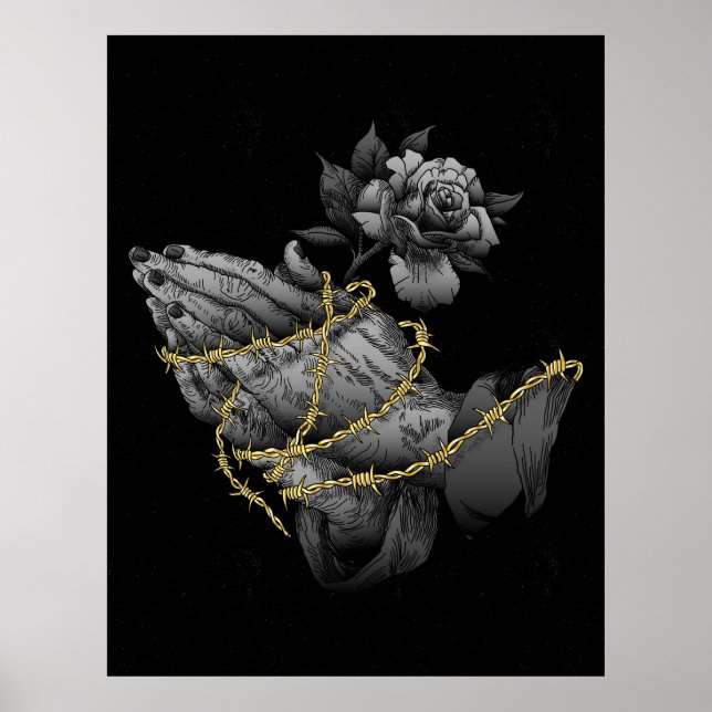 Poster Mãos de Oração (Frente)