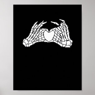 Poster Mãos do Coração do Esqueleto - Luz