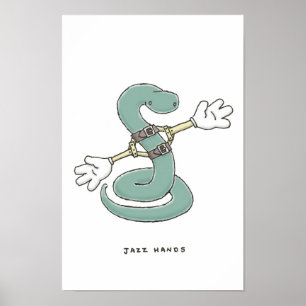 Póster mãos do jazz