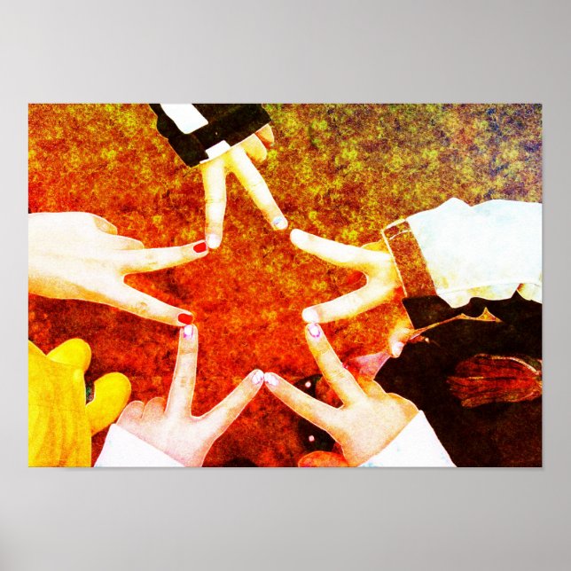 Póster Mãos Estrelas BFF (Frente)