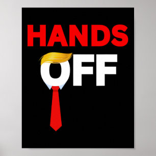 Poster Mãos Fora 2025 Tarifas Anti-trump Protesto Polític
