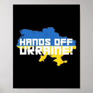 Poster Mãos Fora da Ucrânia Putin Protesto Rússia Fica Co