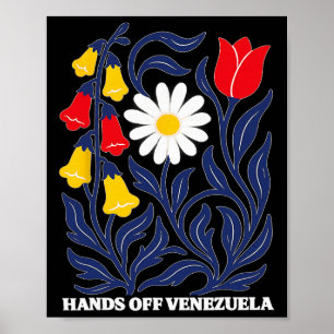 Poster Mãos Fora da Venezuela Sutil Jardim Anti Trump