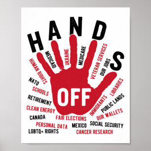 Poster Mãos Fora do Medicaid Medicare Previdência Trump 