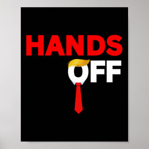 Poster Mãos Fora do Protesto Político Anti-Tarifa Trump P