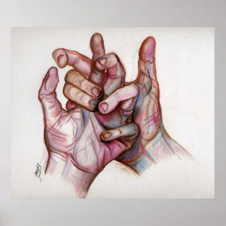 Poster mãos interligadas