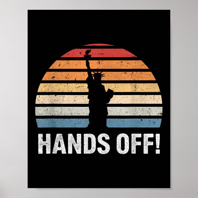 Poster Mãos Para Fora Da Estátua De Protesto Da Liberdade (Frente)