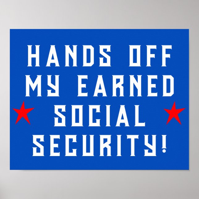 Poster Mãos Para Fora Da Minha Segurança Social (Frente)