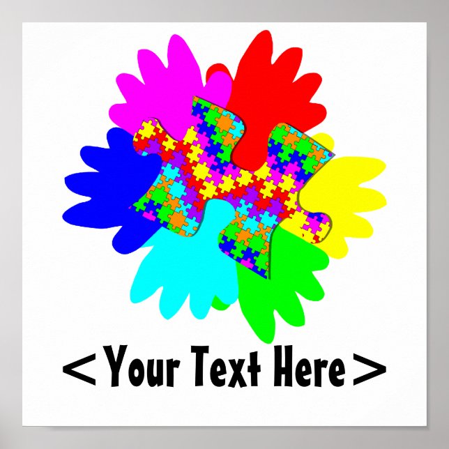 Póster Mãos Personalizáveis E Peça Quebra-cabeça De Enigm (Frente)