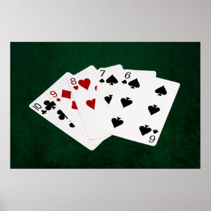 Póster Mãos Poker - Hetero - Dez A Seis