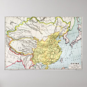 PÓSTER MAP: CHINA, 1910