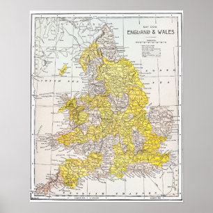 PÓSTER MAP: ENGLAND & WALES