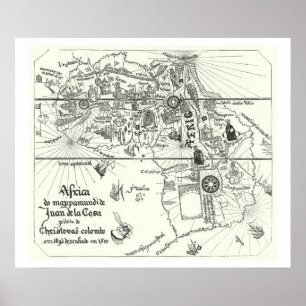 Poster Map of Africa   1500