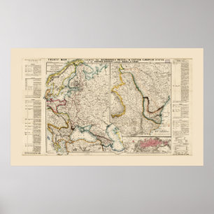 Poster Map of Eastern Europe (1856)
