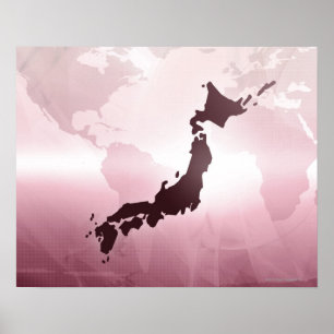 Póster Map of Japan