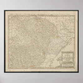 Poster Map of Moldavia and Wallachia from 1785