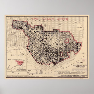 Póster Map of the 1906 San Francisco Fire