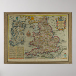 Poster Map of The Invasions of England & Ireland