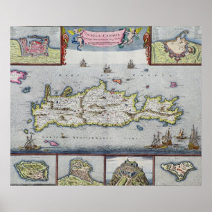 Poster Map of the Island of Candia