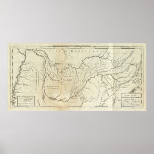 Póster Map of The Tennassee sic Government