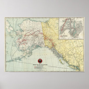 Poster Map Of White Pass & Yukon Route And Connections