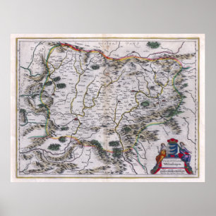 Poster Mapa 1647 da Transilvânia