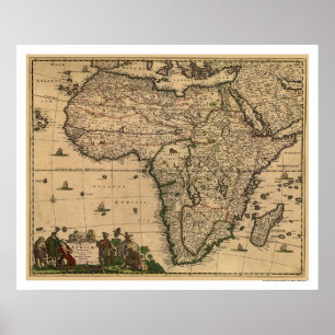 Poster Mapa 1688 de África