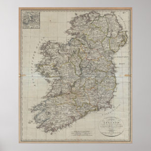 Poster Mapa 1804 de Ireland