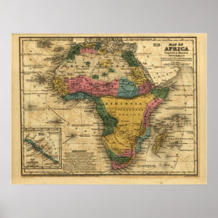 Poster Mapa 1839 de África