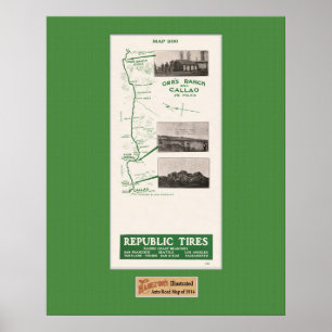 Poster Mapa 1914, rancho de Orr e Callao