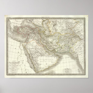 Poster Mapa 2 do atlas de Médio Oriente