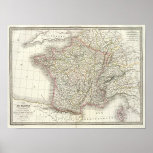 Poster Mapa 2 do Atlas France